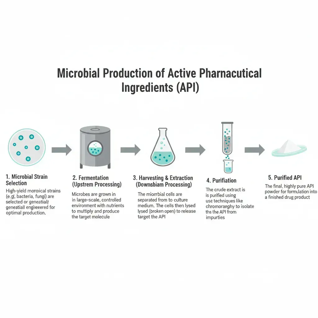 Microbial Production of APIs